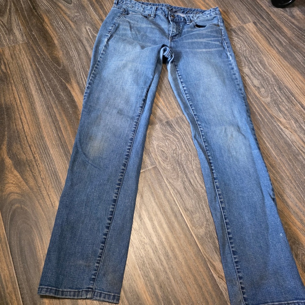 Calvin Klein Jeans Womens 28/6 Straight Leg Medium Wash Stretch Denim MidRise